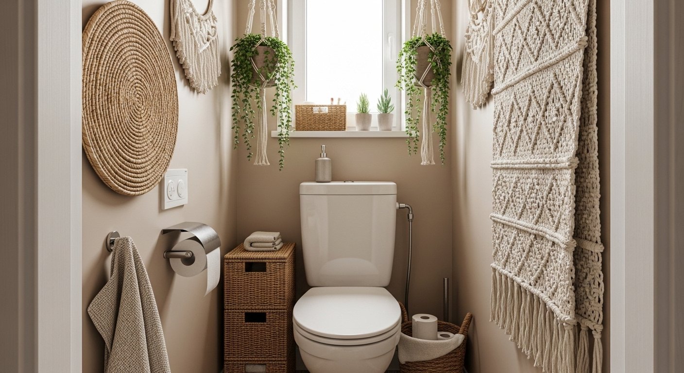 15 Fun Small Toilet Decor Boho for Renters