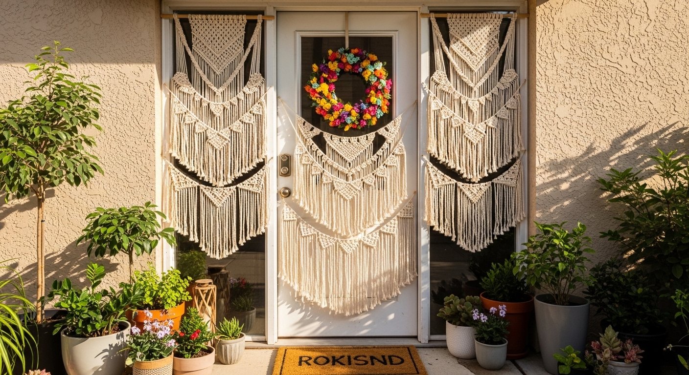 10 Cool Apartment Front Door Decor Boho That Impress