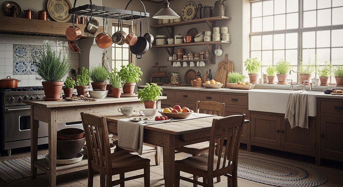 15 Cool Farmhouse Kitchen Decor Vintage on a Budget